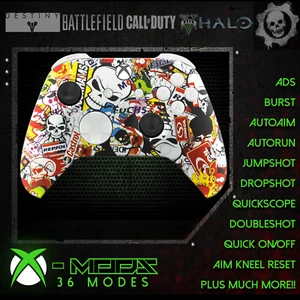XBOX ONE SERIES RAPID FIRE CONTROLLER - CARNAGE MOD 2.0- STICKERBOMB - WHITE KIT - Picture 1 of 7