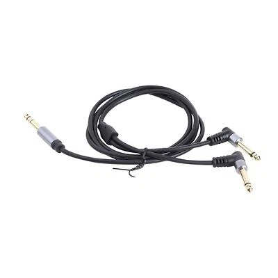 1/4 Insert Cable 6.35mm TRS to Dual 6.35mm TS Adapter Cable Male to Male Y - Image 1 of 4
