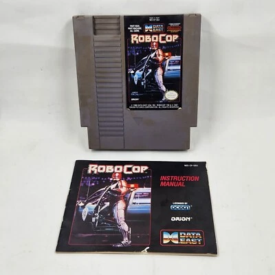 Robocop (Nintendo Entertainment System, NES, 1988) Authentic Sleeve And Manual  - Image 1 of 3