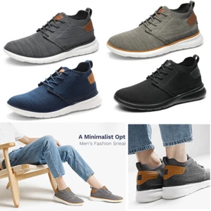 Men's Fashion Sneakers Casual Oxfords Lightweight Breathable Walking Shoes - Picture 1 of 18