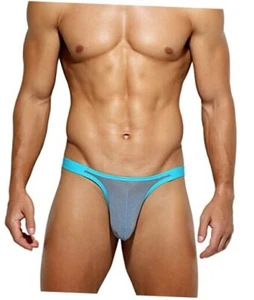 Men's Thongs Underwear Sexy Mesh Tagless G-strings Medium A6-ck2104-sky Blue - Picture 1 of 7