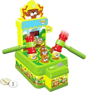 Whack Game Toy with Mole Mini Electronic Arcade Game Pounding Bench Coin Game UK - Picture 1 of 6