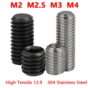 M2 M2.5 M3 M4 A2 ACERO INOXIDABLE PUNTA PLANA TORNILLOS JUEGO DE TORNILLOS TORNILLO DIN 916 - Imagen 1 de 4