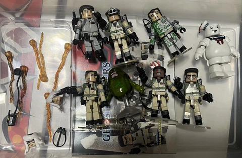 Ghostbusters Minimates LOT Diamond Select Slimer Stay Puft USED Cover