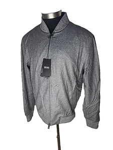 $485 Boss By  HUGO BOSS Men Bomber-style Gray Jacket - Size 40R - New with Tag - Picture 1 of 14