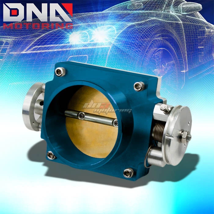 CUERPO DEL ACELERADOR COLECTOR DE ADMISIÓN DE ALTO FLUJO DE AIRE ALUMINIO BILLET AZUL UNIVERSAL 80 MM Foto 1 de 1