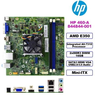 HP 460-A Motherboard Mini-ITX Integrated CPU AMD E350 DDR3 16GB HDMI 844844-001 - Image 1 of 4