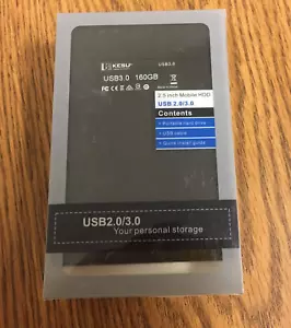 KESU 160GB Portable External Drive USB 3.0 for Laptop or PC - Picture 1 of 10