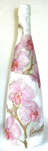 DIY ★ Leuchtflasche ★ beleuchtete Flasche ★ ORCHIDEE ★ weiß ★ 30cm ★ - Bild 1 von 1