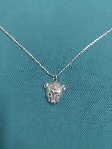 Goddess Sekhmet necklace silver 800  with silver 925 eye of horus chain