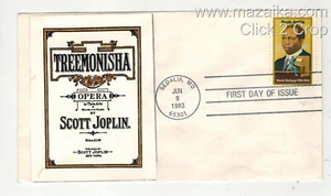 BLACK HERITAGE SERIES RARE UNKNOWN LABEL FDC 2044 SCOTT JOPLIN TREEMONISHA OPERA - Picture 1 of 1