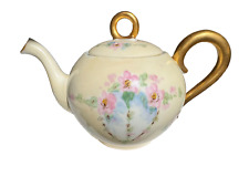 Antique Paroutaud Freres P & P Limoges Hand Painted Teapot France Rare Vintage