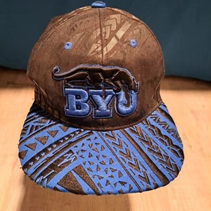 Zephyr NCAA Blue Black BYU Cougars "Kahuku" Flat Bill Snapback Hat Cap - Picture 1 of 11