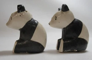 Vintage Panda Bears Salt and Pepper Shakers, Occupied Japan - Picture 1 of 8