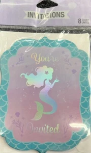 Mermaid Shine invitations, 8 per package - Picture 1 of 2
