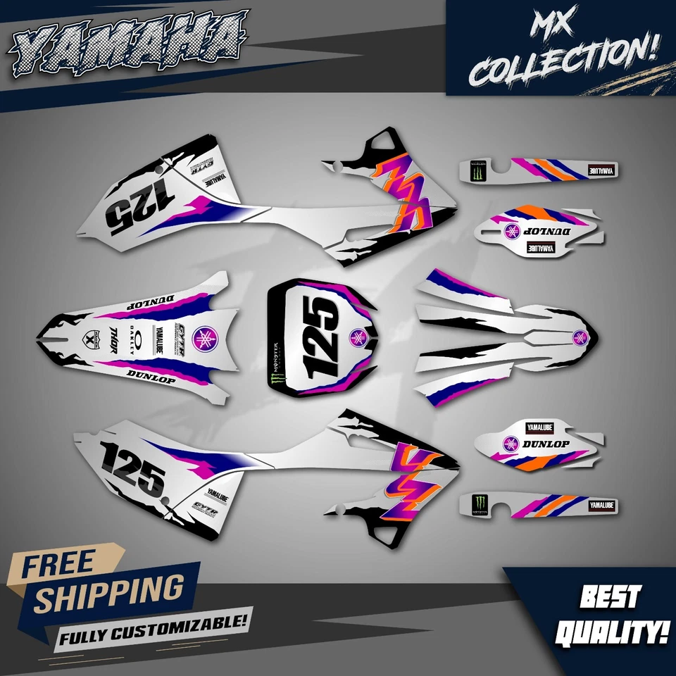 Графический комплект для Yamaha YZ 125-250 (2022-2024) 2-тактные наклейки наклейки - Изображение 1 из 3