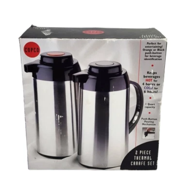 Juego de 2 jarras de acero inoxidable frío/calor Copco Verona 2003 de colección Foto 1 de 4