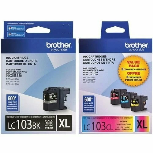 Brother LC103 Black with LC1033PKS Color High Yield Ink Cartridge Set - Image 1 of 1