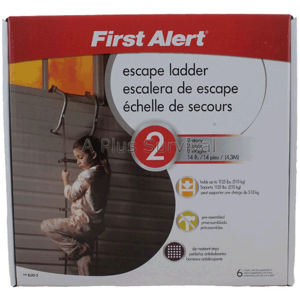 Escalera de incendios de 2 pisos 13 pies sin enredos fácil de usar camping caza supervivencia Foto 1 de 1