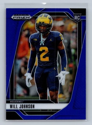 Selecciones del draft de Panini Prizm 2025 #60 Will Johnson Prizms azul #/249 Foto 1 de 2