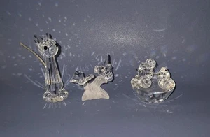 Swarovski Crystal Vintage Cat, Duck, Bee Bundle. Slight Damage Please Read Desc - Picture 1 of 8