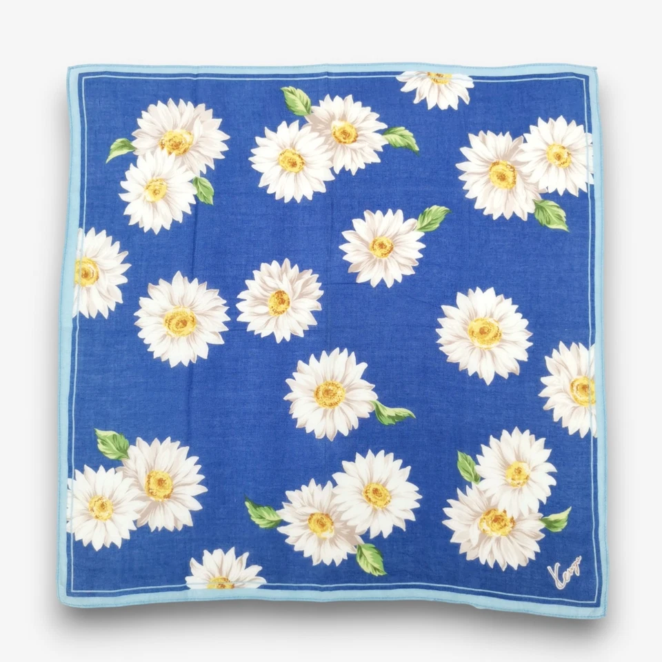 Винтажный платок Kenzo причудливый цветочный шейный платок квадратный 17x17 - Изображение 1 из 4