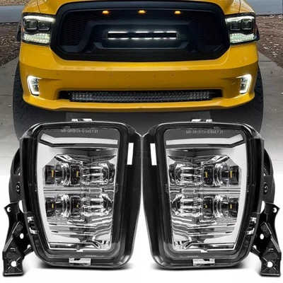 Für Dodge Ram 1500 13-18 LED Stoßstangenlicht mit Tagfahrlicht Nebelscheinwerfer - Bild 1 von 4