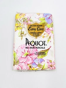 Vintage Pequot (2) Standard Pillowcases Super Easy Care Spring Flowers No Iron - Picture 1 of 2