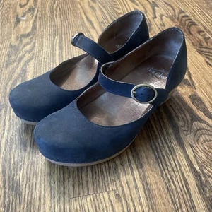 Dansko Missy Navy Blau Leder Mary Janes Clogs 37 / 6,5 - 7 Komfortschuhe - Bild 1 von 6