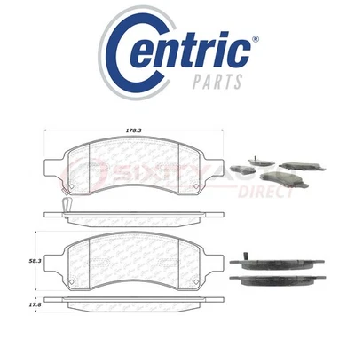 Centric Semi Metallic Brake Pads w Shim for 2009-2012 Chevrolet Colorado tc Foto 1 de 4