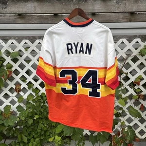 100% Authentic Mitchell & Ness Nolan Ryan 1980 Houston Astros Jersey Sz 2XL USA - Picture 1 of 6