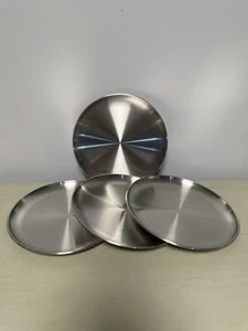 4 Pc 9 Inch 18/8 Stainless Steel Dinner Plate for Main Dishes Grilled Meat NEW - Picture 1 of 2