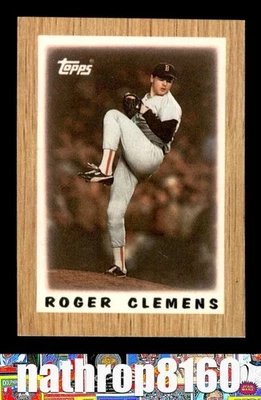 1987 Topps Mini Major League Leaders #42 Roger Clemens  NM/NM+  11163 - Image 1 of 4