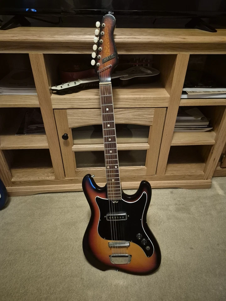 Vintage Teisco Heit Deluxe Electric Guitar Made In Japan All Original - Image 1 of 4