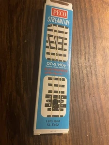NEW PECO Streamline 00-9/HOe Nickel Silver Rail Code 80 Left Hand SL-E492 Train - Picture 1 of 6