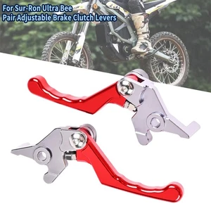 For Sur Ron Ultra Bee Electric Off-Road Red Adjustable Brake Clutch Levers AP - Picture 1 of 12