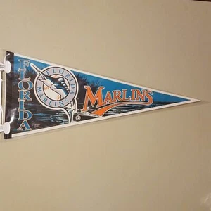 FLORIDA MARLINS BASEBALL FELT PENNANT 12X30 MLB - Picture 1 of 1
