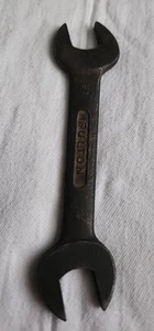Llave de doble extremo abierto vintage Fulton 11/16 x 19/32 EE. UU. - Imagen 1 de 6