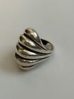 James Avery Long Scallop Dome Ring  Heavy 14.06 Grams Size 6.5