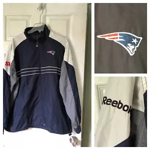 Giacca a vento New England Patriots uomo NFL Team Reebok leggera XL blu grigio - Foto 1 di 8