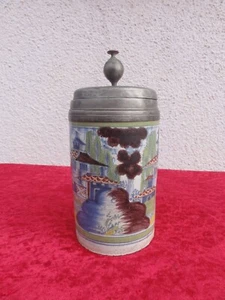Fayence Walzenkrug 1730 Höhe 25,4cm - Picture 1 of 24