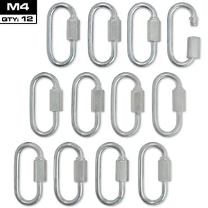 MEISTER QUICK LINK SCREWLOCK KARABINER - M4 x 12er PACK - verzinkte Stahlclips - Bild 1 von 3