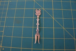 Ornate Pickle Fork, Silver Plated Hors d'oeuvre Server, Souvenir Dancing Dutch - Picture 1 of 5