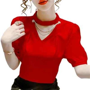 Blusas De Mujer Camisas Moda Blusa Elegante Casual Manga Corta Nueva Camisa Tops - Picture 1 of 29