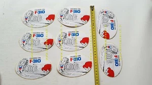 Chevron F-310 lotto 8 adesivi originali anni 70 petroliana genuine stickers - Picture 1 of 1