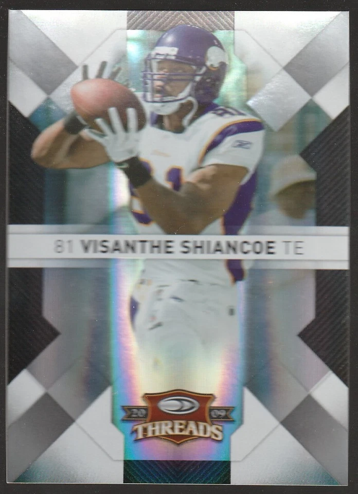 2009 Donruss Threads Century Proof Silver #57 Visanthe Shiancoe /250 VIKINGS - Image 1 of 2