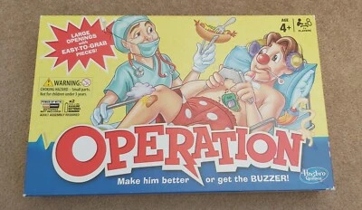 Hasbro Operation Board Game 2013 Make Him Better or Get Buzzer Large Openings - Image 1 of 4