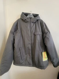 NEW All In Motion Coat Gray Zip Up Polyester Mens XL Zip Pockets Light Yet Warm - Picture 1 of 5
