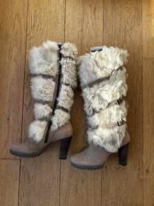Stiefel für Damen außen aus Fell Und Leder Innen Mit Teddy Gefüttert Von Högl - Bild 1 von 13
