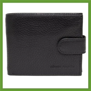 Pierre Cardin Men's Genuine Soft Italian Leather RFID Wallet-Black- Bi-fold-New - Picture 1 of 5